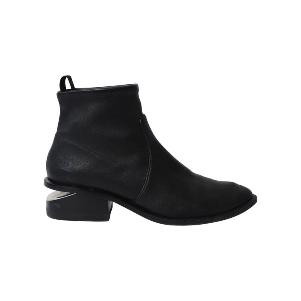Alexander Wang Kori Cutout Ankle Boots In Black Leather
